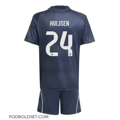Real Madrid Dean Huijsen #24 Udebane Trøje Børn 2025-26 Kortærmet (+ Korte bukser)